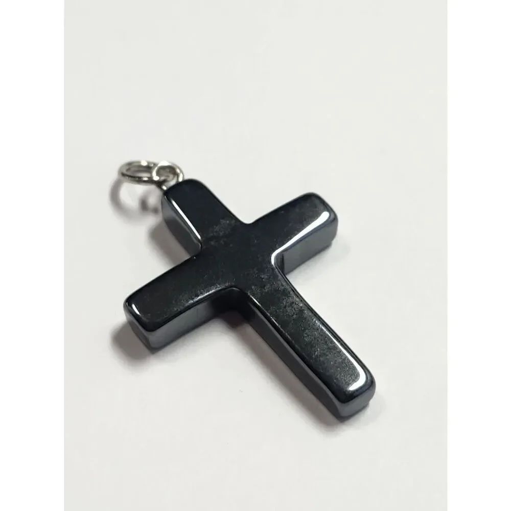 Hematite Cross Pendant
